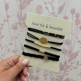 Boho Hair Tie Bracelet | Black