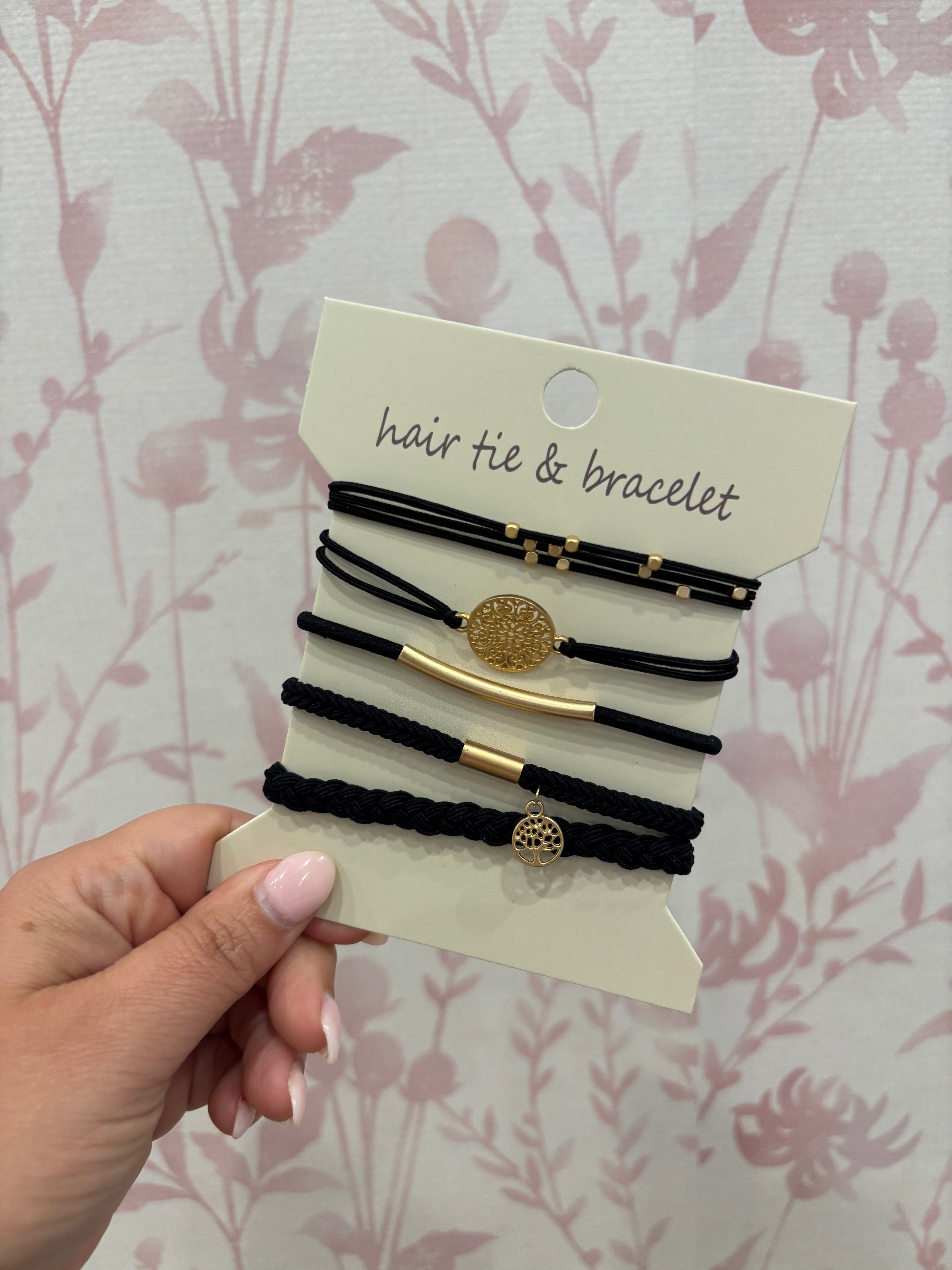 Boho Hair Tie Bracelet | Black