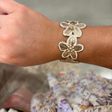 Floral Adjustable Cuff Bracelet