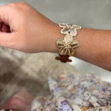Floral Adjustable Cuff Bracelet