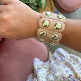Color-Block Stretch Cord Bracelet | Pink