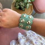 Color-Block Stretch Cord Bracelet | Jade