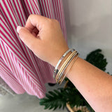 Heart Linked Multi Bangle Bracelet Set
