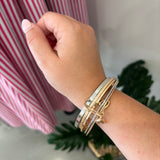 Heart Linked Multi Bangle Bracelet Set