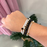 Beaded Chain Charm Bracelet | Black