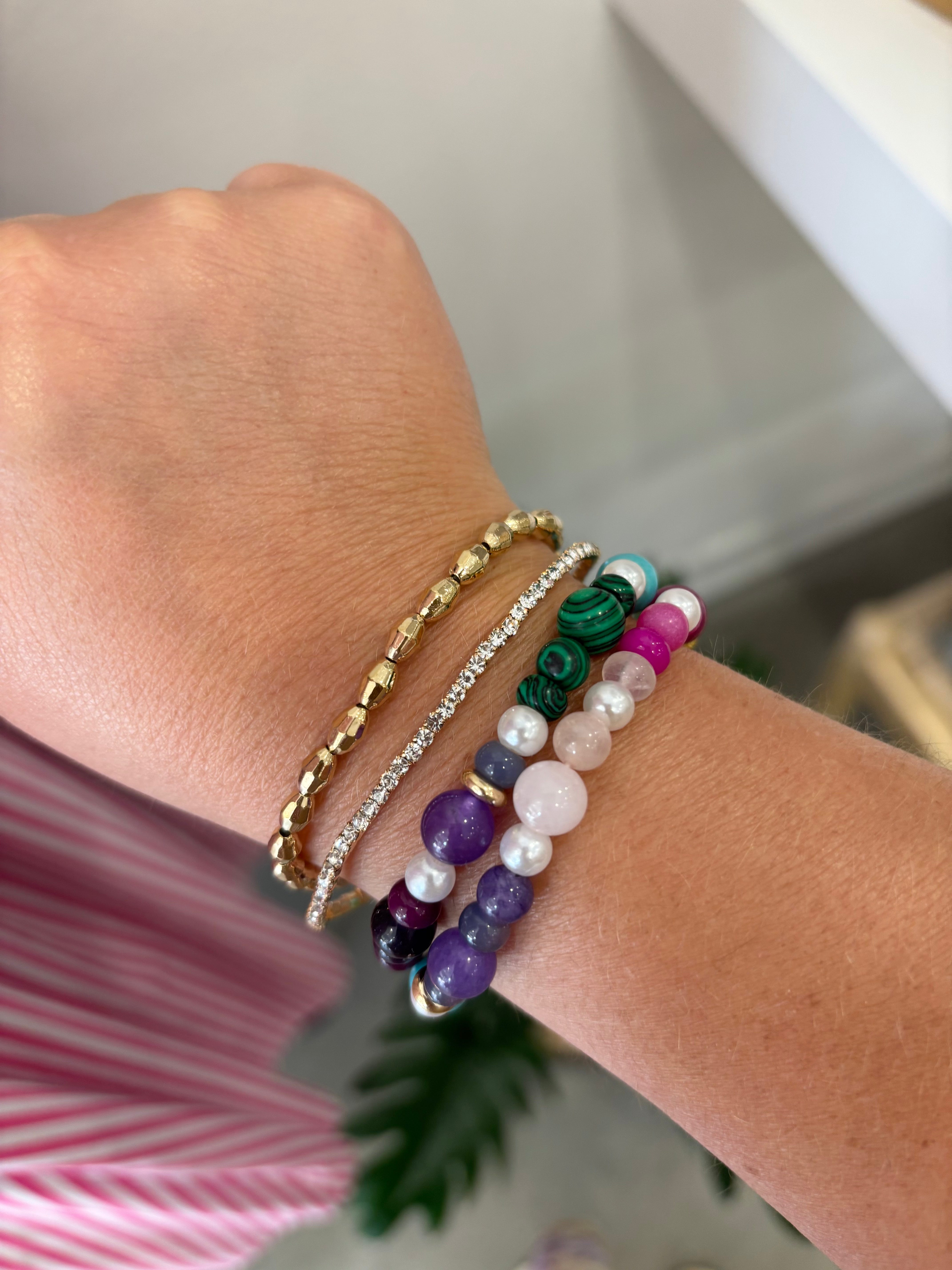 Multi-Color Beaded Bracelet Set