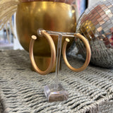 Satin Hoop Earring | Gold
