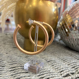 Satin Hoop Earring | Gold