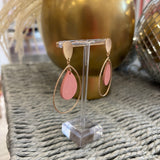 Gold Open Teardrop Earring