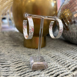 Textured Hoop | Silver