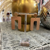 Matte Gold Geometric Arch Earring