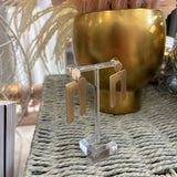 Matte Gold Geometric Arch Earring