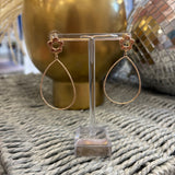 Gold Flower Teardrop Earring