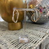 Twisted Gold & Silver Hoops
