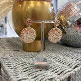 Hammered Gold Double Circle Earring | Gold