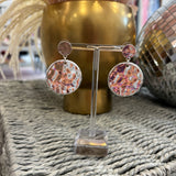 Hammered Gold Double Circle Earring | Silver