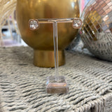 Gold Wrapped with Clear Crystal Stud Earring