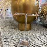 Hammered Cross Stud Earring | Gold
