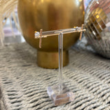 Hammered Cross Stud Earring | Gold