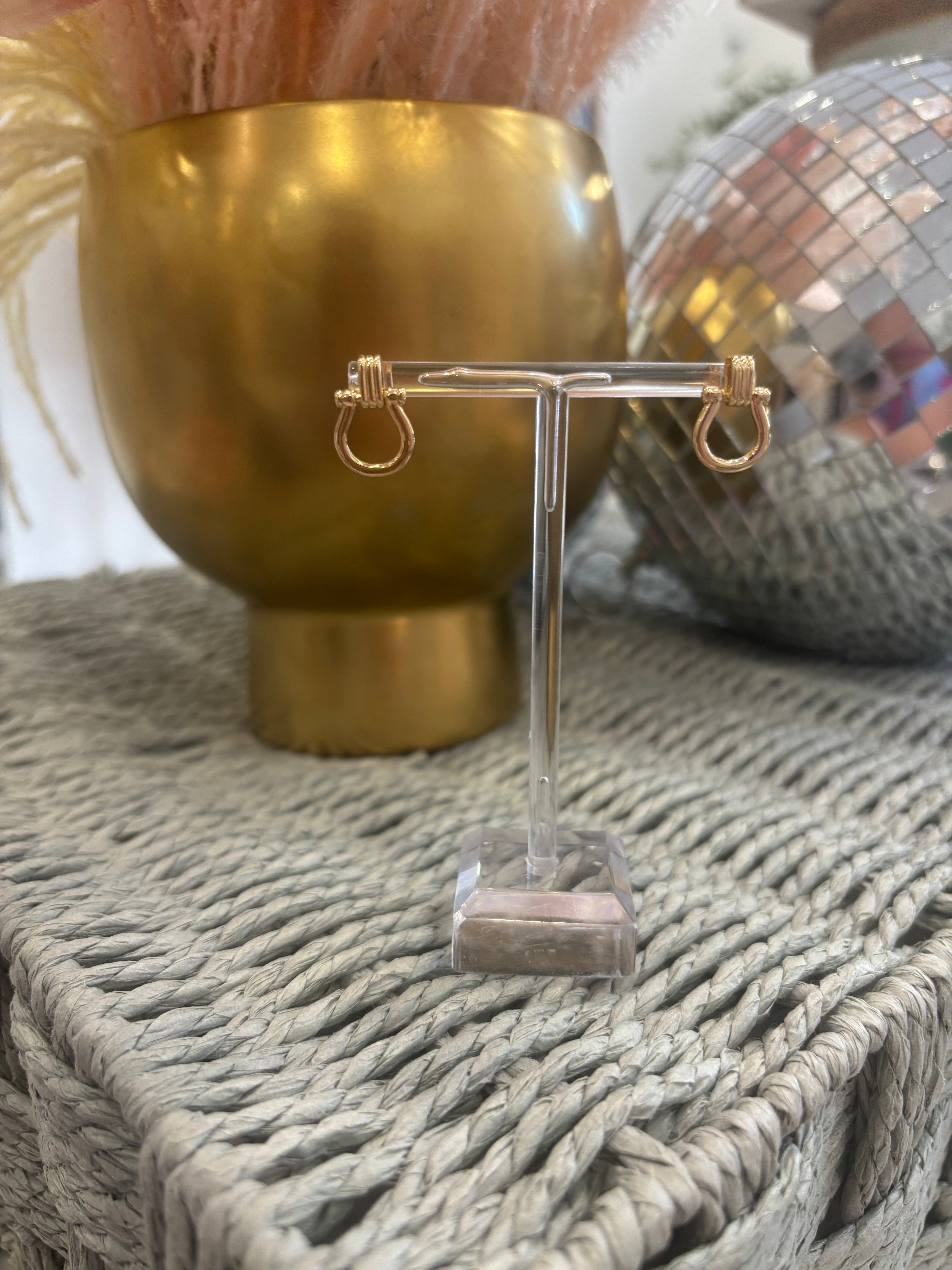 Horsebit Drop Earring