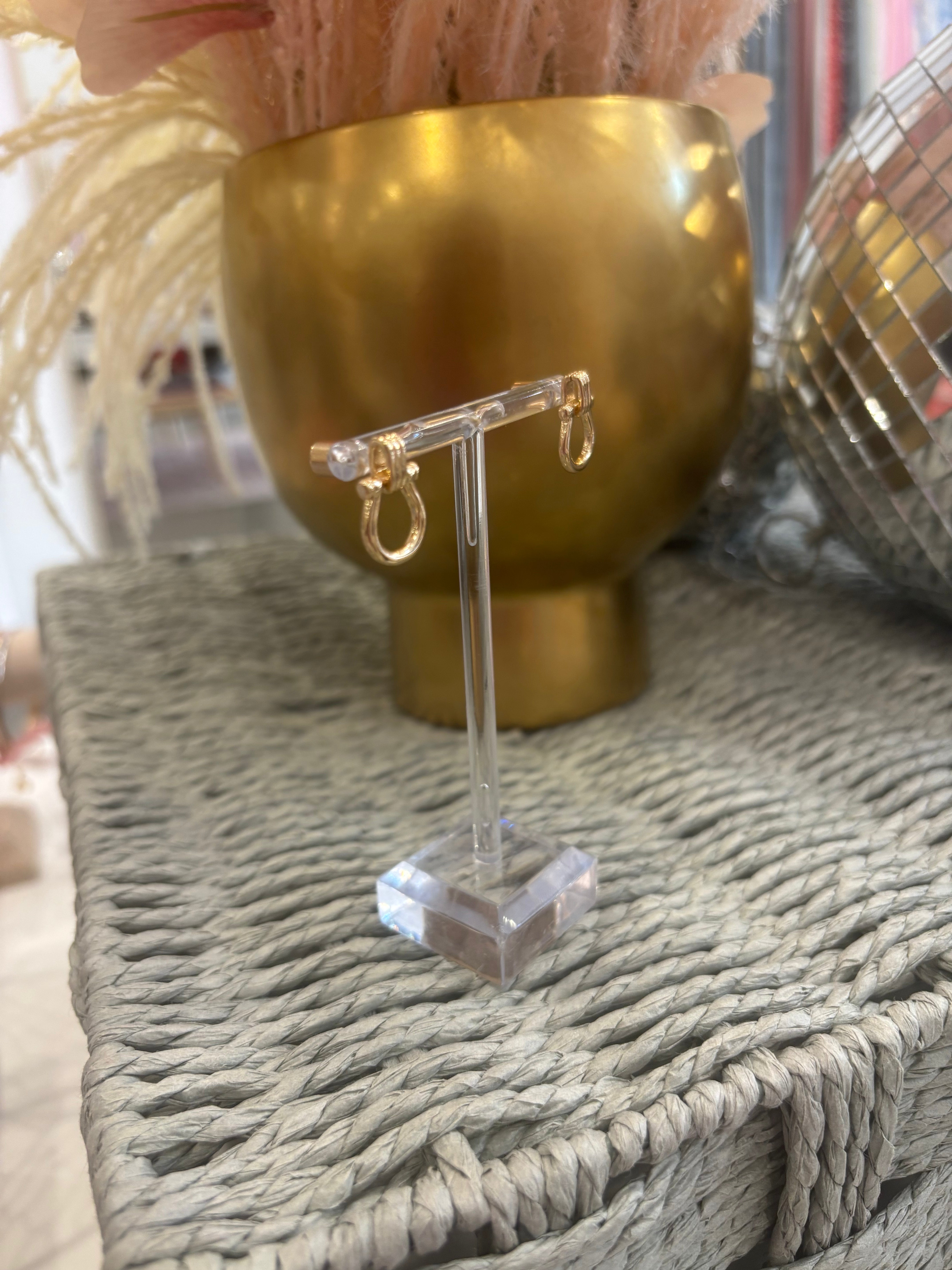 Horsebit Drop Earring