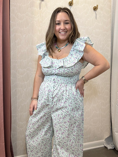  Floral Print Jumpsuit