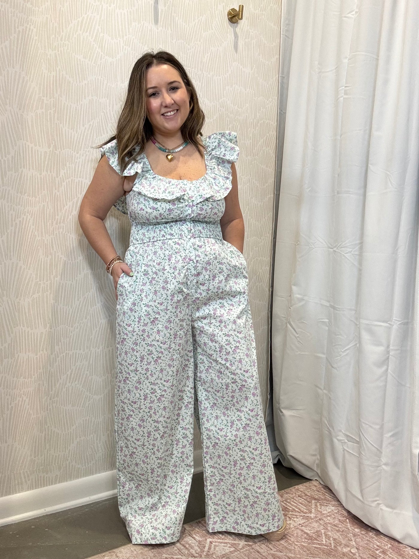  Floral Print Jumpsuit