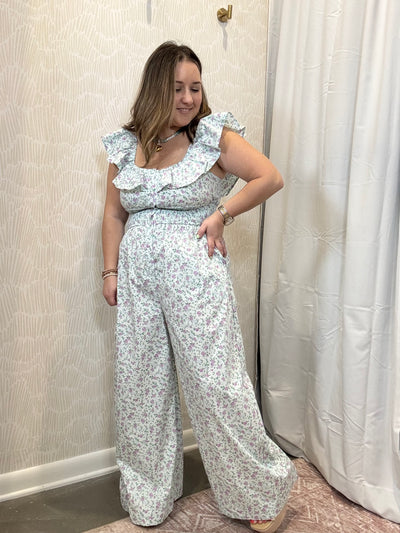  Floral Print Jumpsuit