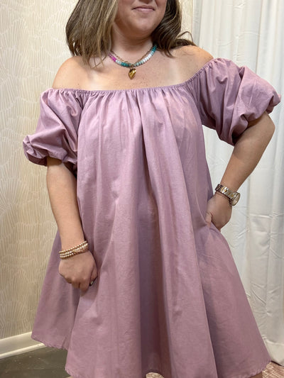 Puff Sleeve Mini Dress
