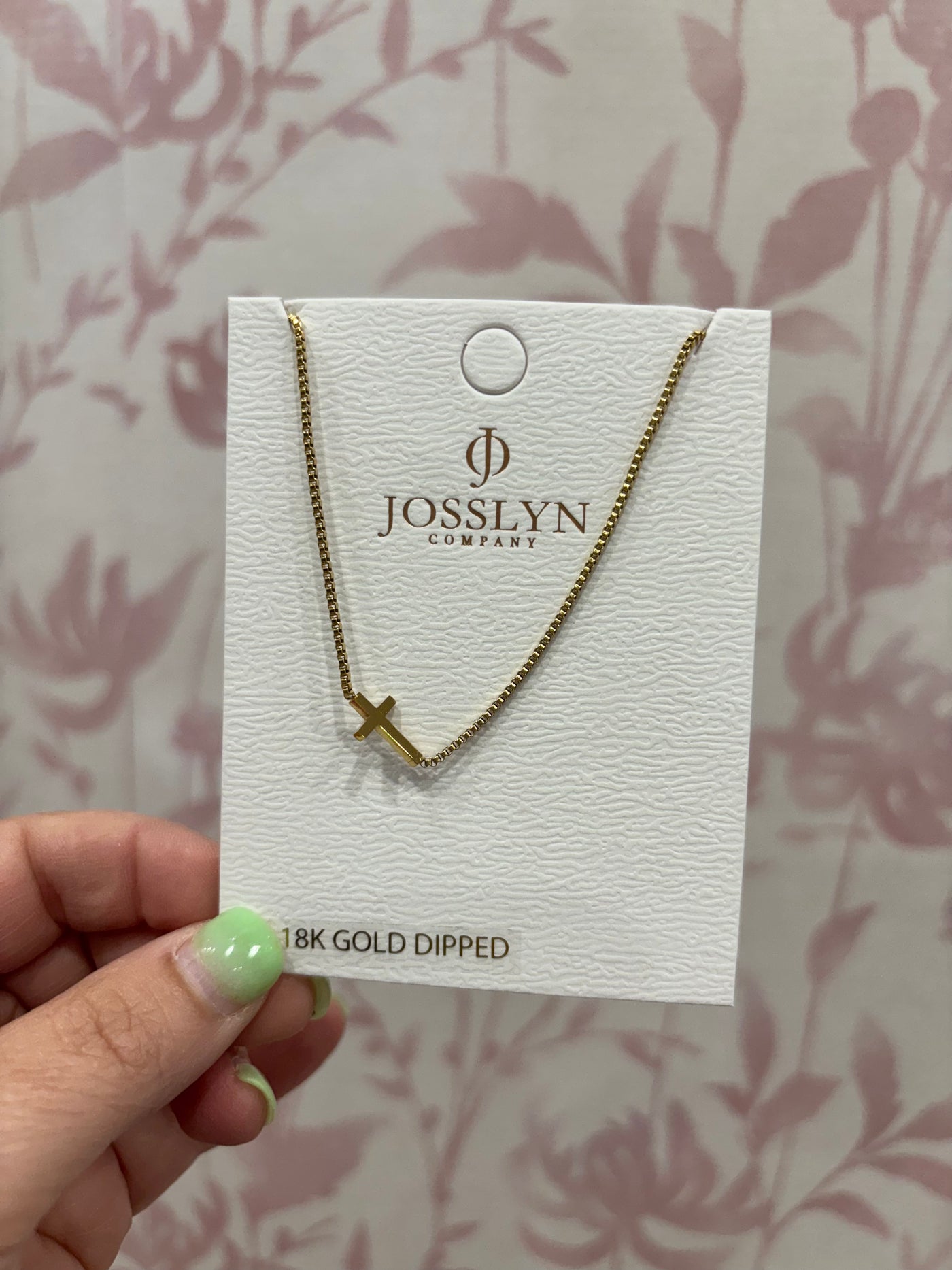 Horizontal Cross Necklace