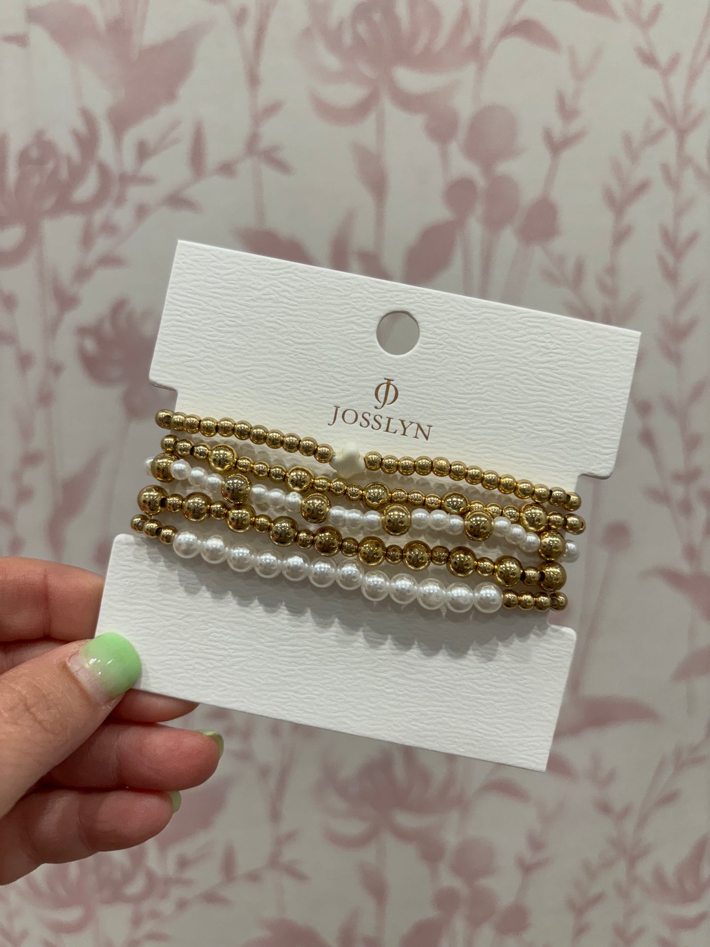 Cross Pearl Bracelet Stack