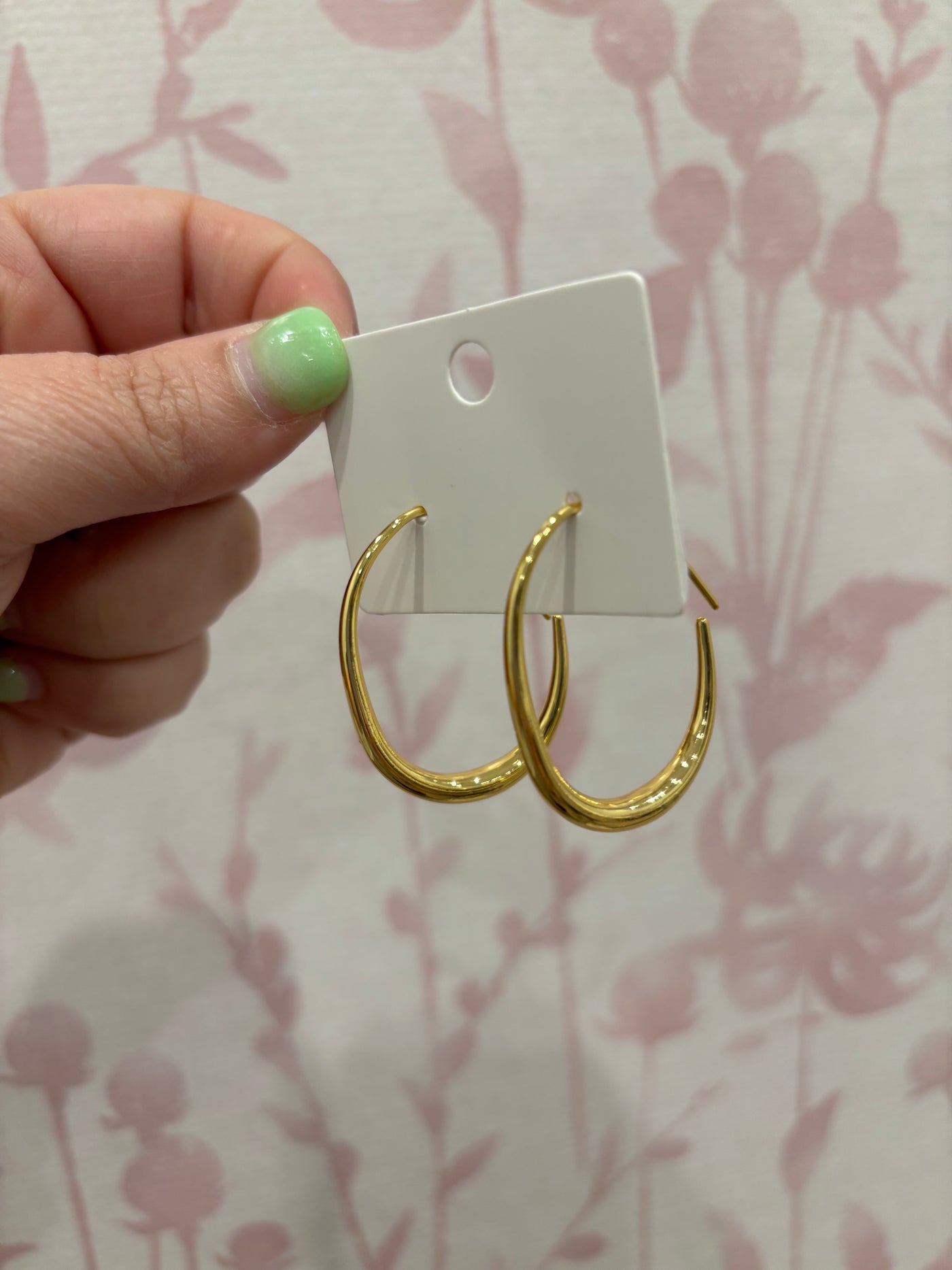 Gold Open Hoop Earrings