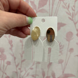 White U-Drop Earrings
