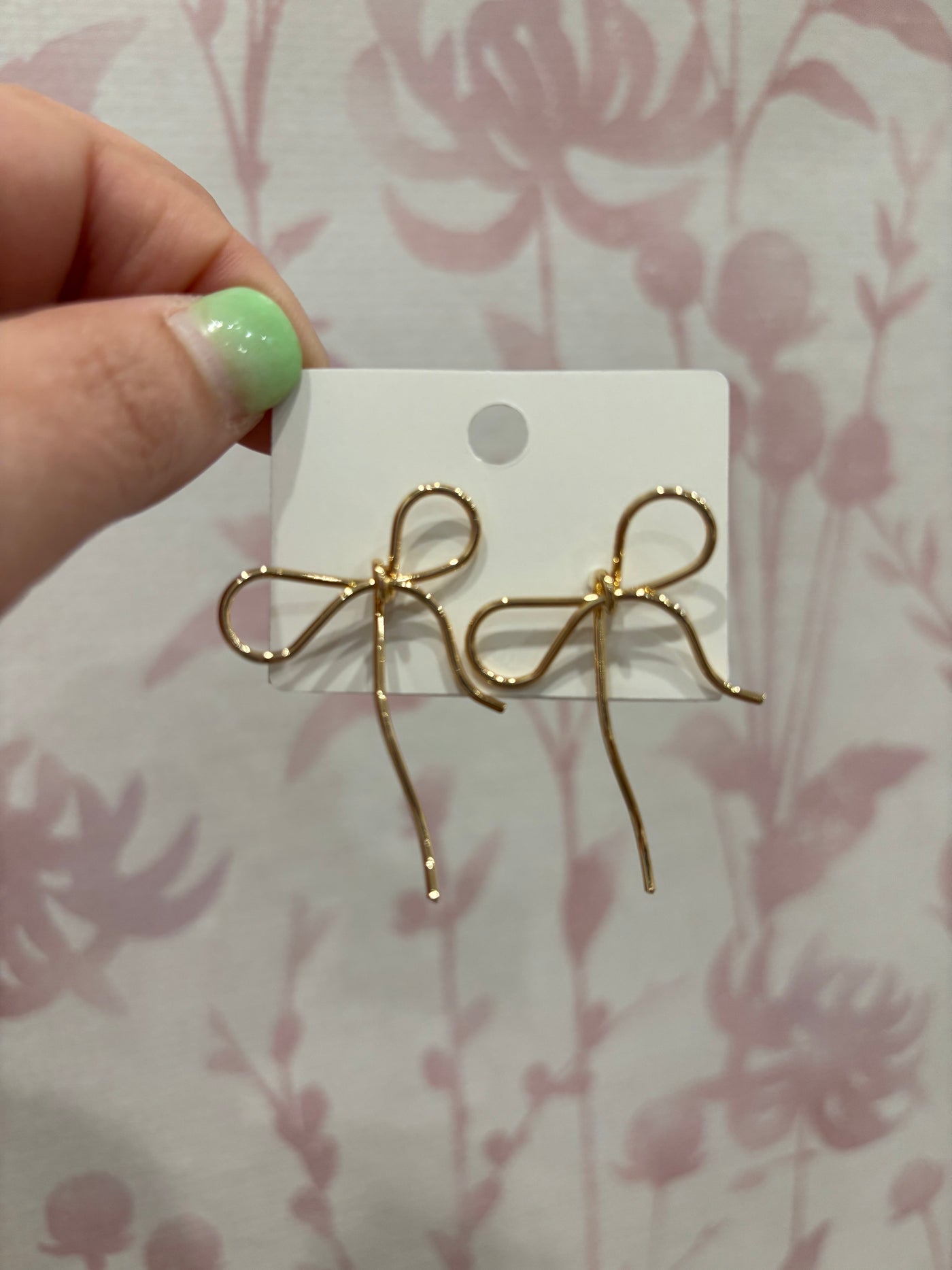 Toile Pattern Floral Drop Earrings
