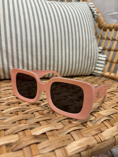 Retro Rectangle Frame Sunglasses | Light Brown