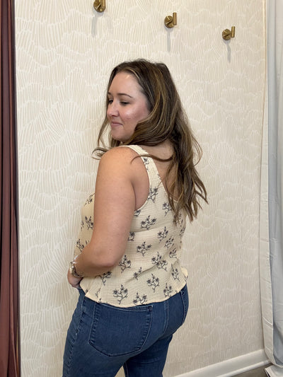  Floral Gauze Top