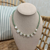Beaded Mother Necklace - Green