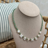 Beaded Mother Necklace - Green