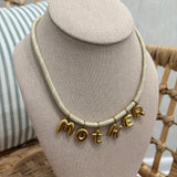 Corded Mother Necklace - White
