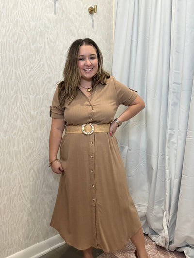 Button Down Midi Dress