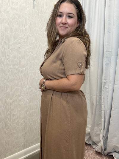 Button Down Midi Dress