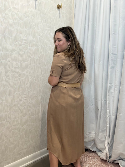 Button Down Midi Dress