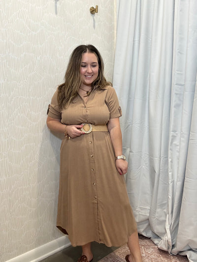 Button Down Midi Dress