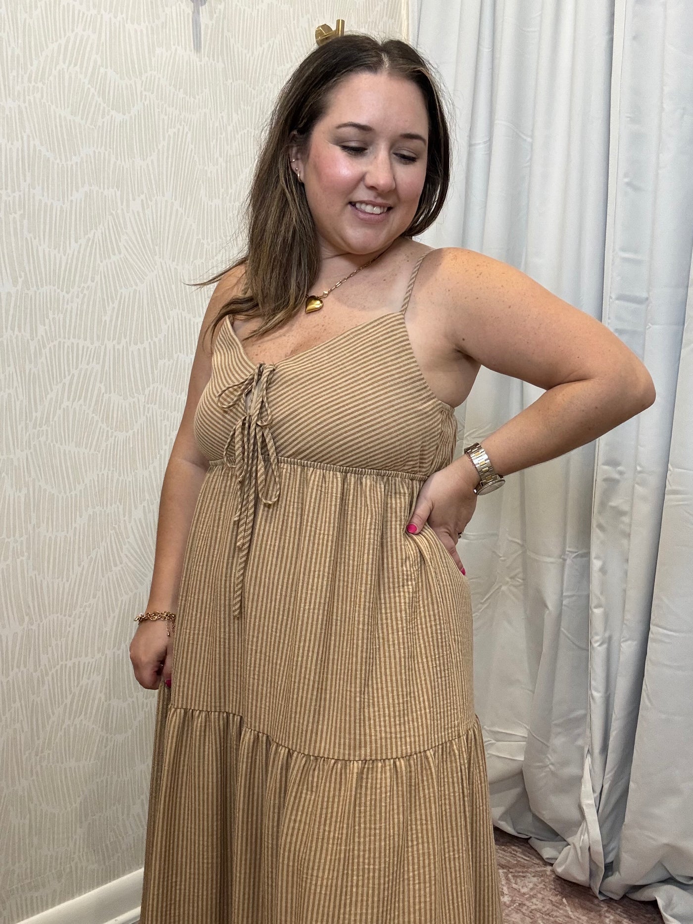 Striped Midi Dress