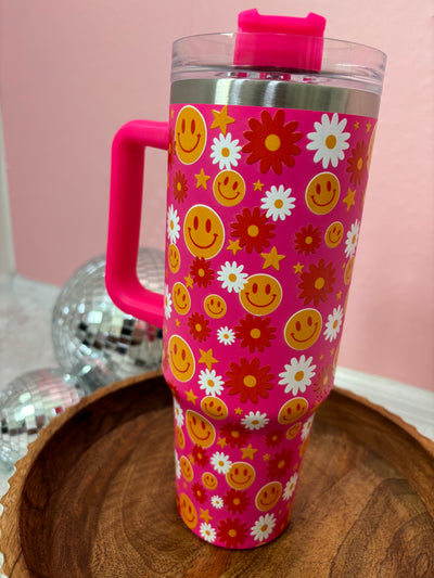 Smiley Face Tumbler for Women