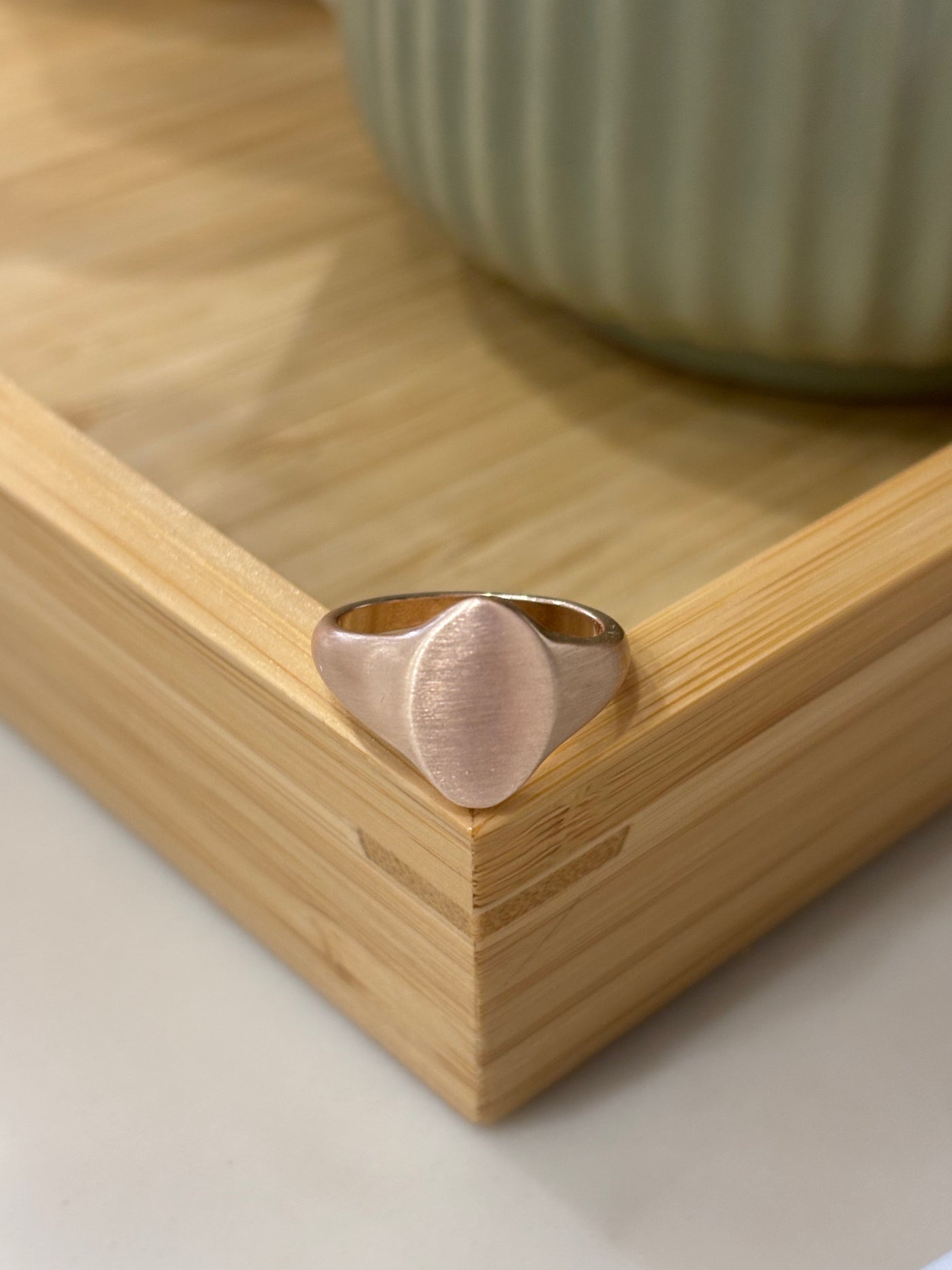 Flat Oblong Emblem Ring