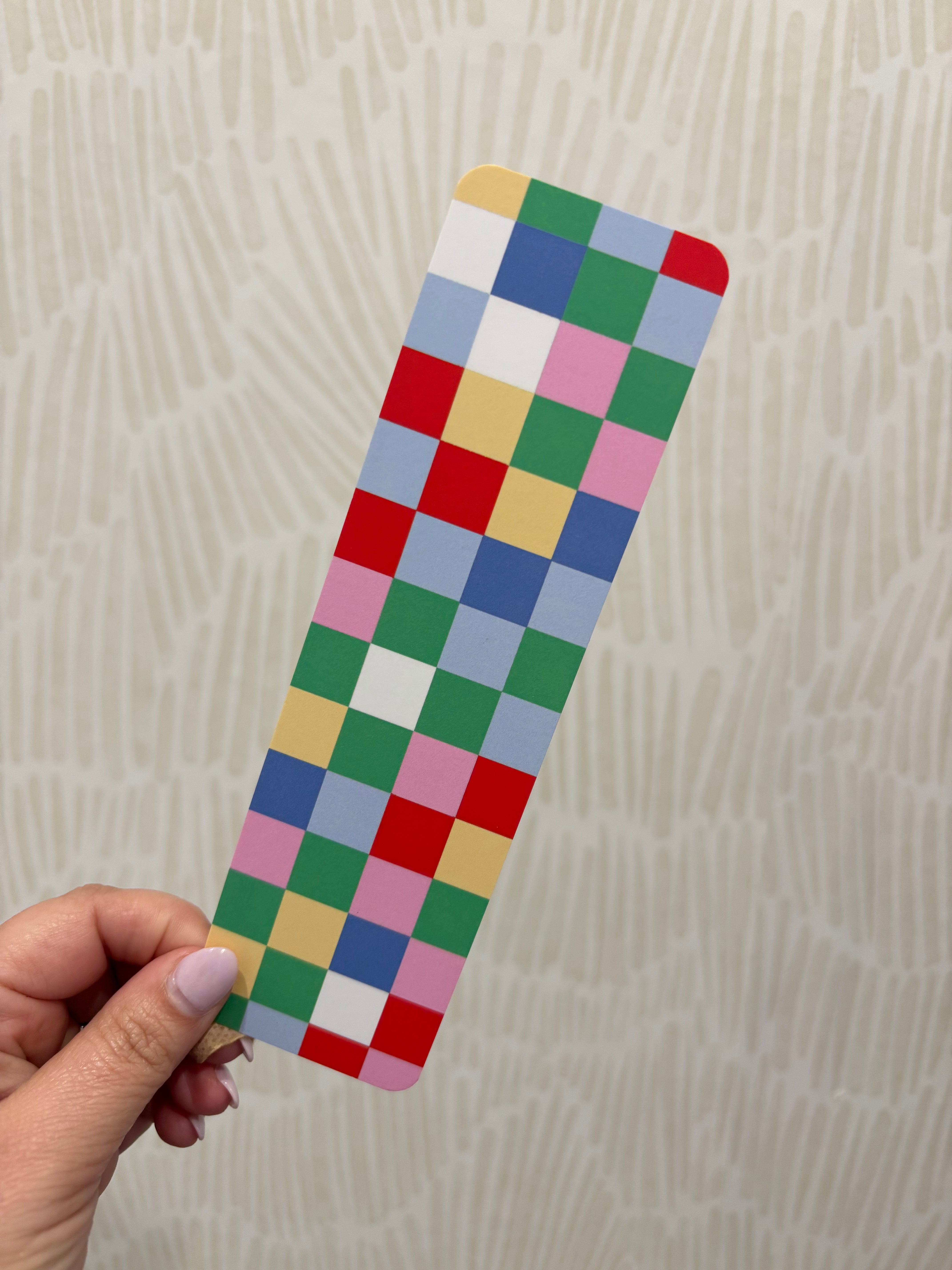Checkered Bookmark - Multicolored