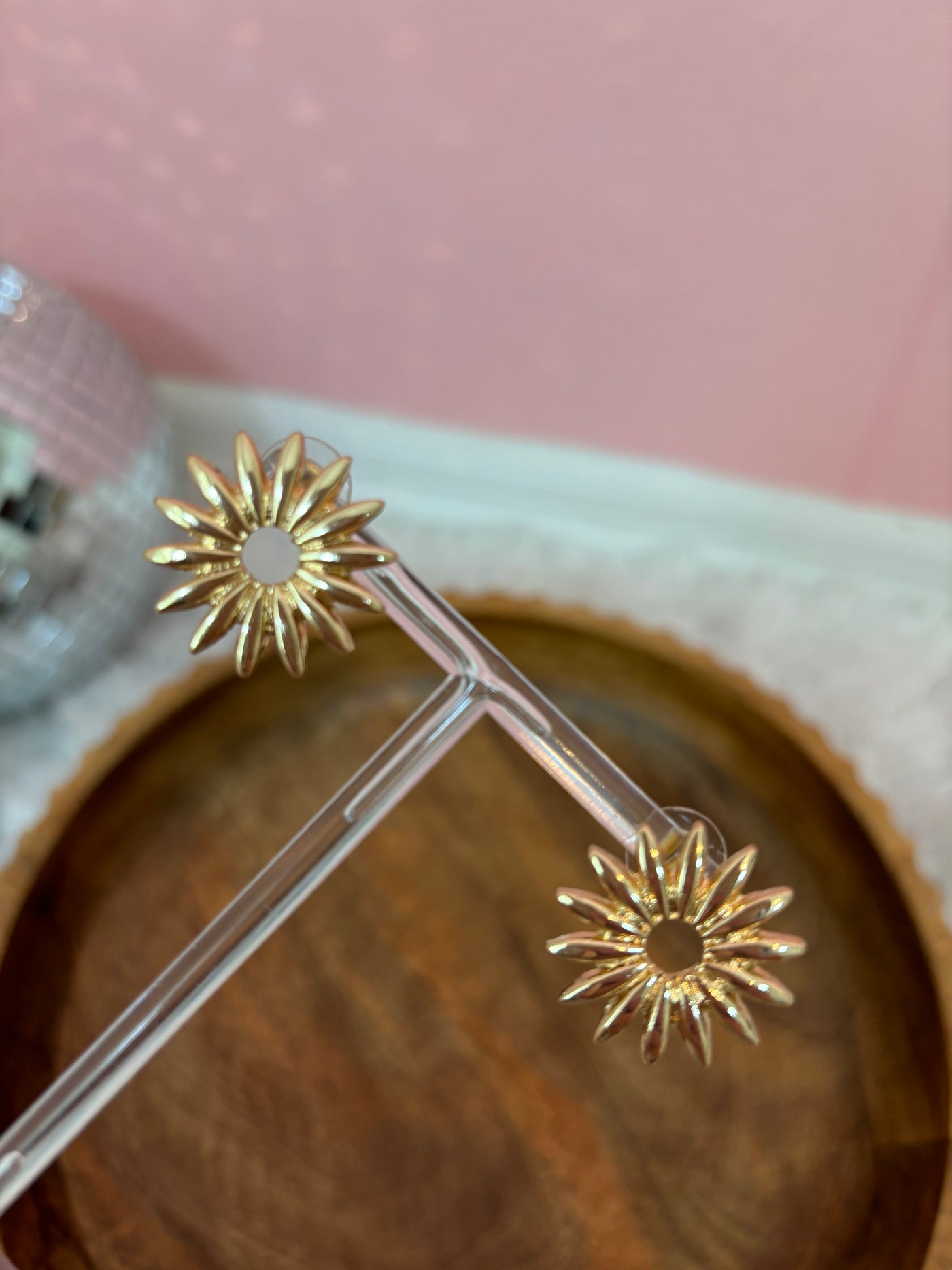 Gold Flower Earrings