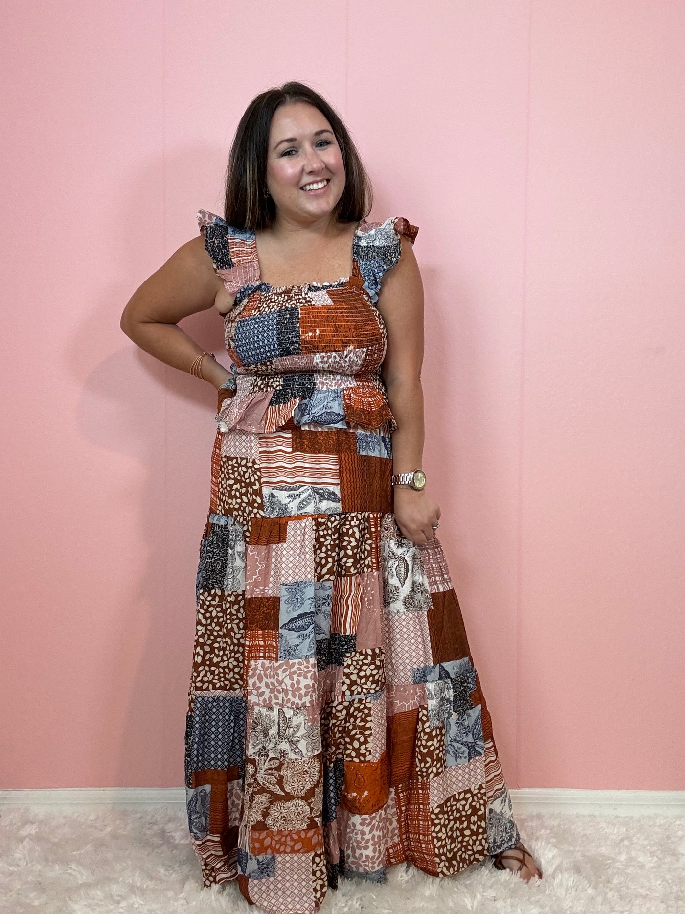 Patchwork Maxi Dress and Top