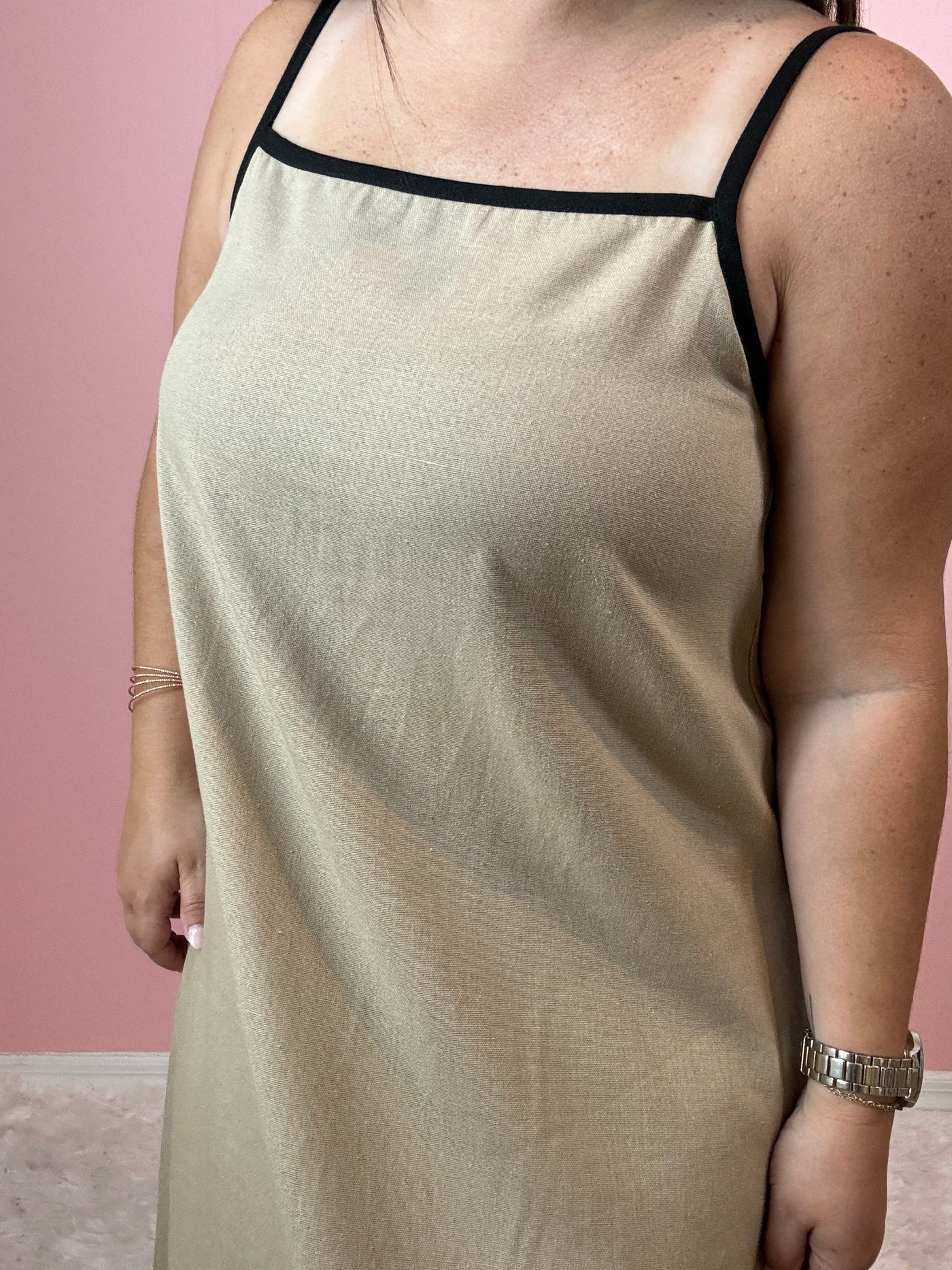 Linen Dress for Women Tan